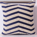 Axyaa Navy Blue Floral Embroidered Cushion Cover 45x45cm