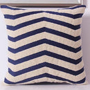 Axyaa Navy Blue Floral Embroidered Cushion Cover 45x45cm