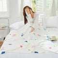 Axyaa Bamboo Fiber Summer Cool Quilt Blanket Single Thin Nap Air Conditioner Blanket