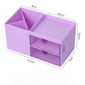 Axyaa Desktop Organizer Pen Holder Storage Box with Transparent Drawer