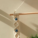 Axyaa Macrame Floating Shelf with Sticks - Boho Home Decor & Plant Display