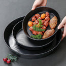 Axyaa Unbreakable Black Melamine Dinner Plates Set
