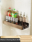 Axyaa Wood Spice Rack Organizer with Hooks for Kitchen Storage