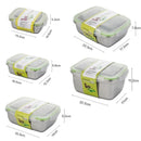 Axyaa Stainless Steel Fresh-keeping Container with Lid, Leakproof Sealed Fruit & Dumpling Storage