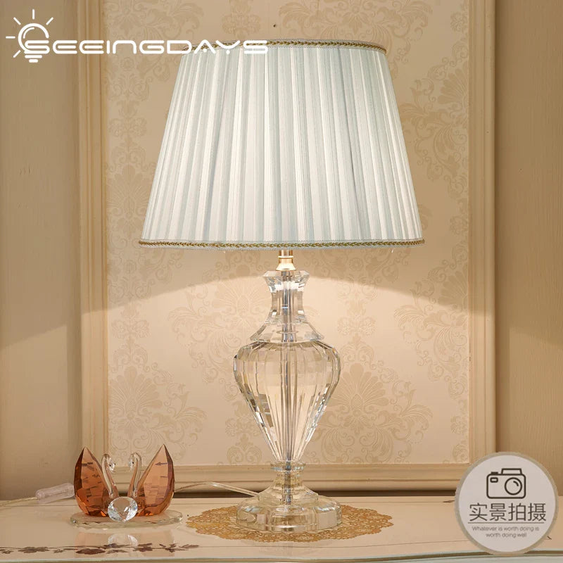 Axyaa Crystal Lamp: European Pastoral Style for Luxurious Bedrooms