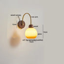Axyaa Modern LED Wall Lamp Sconce Glass Wood Pull Chain Switch Stair Lights