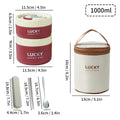 Axyaa Stainless Steel Insulated Food Jar for Hot/Cold Lunch, Leak-proof Round Jar