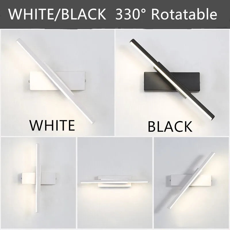 Axyaa Rotatable LED Wall Lamp: 360° Adjustable Angle for Living Room, Bedroom, and More
