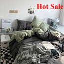 Axyaa Solid Fashion Bedding Set for Twin Full Queen Size Duvet Cover Pillowcases