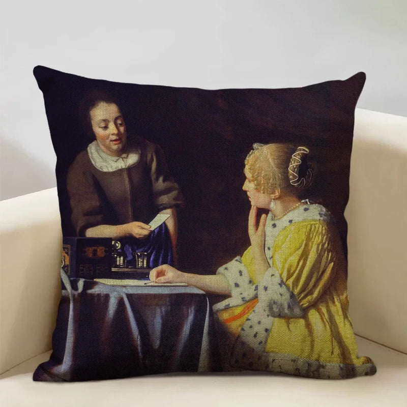 Elegant Axyaa 45x45cm Print Cushion Cover for Home, Hotel, Office Décor