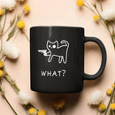 Axyaa Ceramic Cat Coffee Mug 11oz Black - Funny Cat Milk Tea Cup Beer Cup
