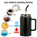 Axyaa 1500ml Stainless Steel Travel Tumbler with Straw Lid - Large Capacity Insulated Mug