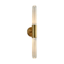 Axyaa Modern White Glass Wall Lamp Gold Metal Sconce Minimalist Lighting