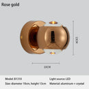Axyaa Nordic Designer Aluminum Glass LED Wall Lamp, Modern Art for Living Room