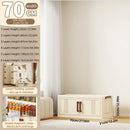 Axyaa Foldable Double-Door Storage Box with Rolling Wheels, Organize Clothes/Toys in Bedroom/Kitchen
