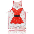 Axyaa Christmas Apron with Festive Cartoon Print