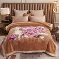 Axyaa Double Sided Warm Raschel Blanket for Winter - High End Soft & Cozy Weighted Comforter