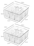 Axyaa 9-Grid Acrylic Storage Box for Cards, Toys, Models - Transparent Organizer