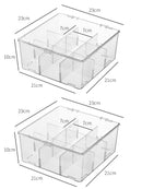 Axyaa 9-Grid Acrylic Storage Box for Cards, Toys, Models - Transparent Organizer