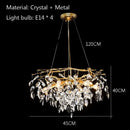 Axyaa Crystal Tree Chandelier: Elegant & Luxurious Restaurant Lighting