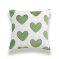 Embroidered Green Cushion Covers 45X45 - Axyaa Plush Throw Pillow for Sofa Décor