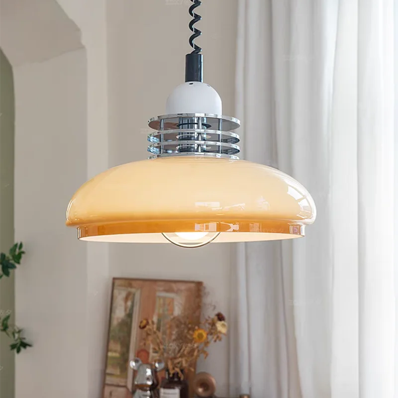 Axyaa Retro Glass Pendant Chandelier for Restaurant Bedroom Study Bar Lighting