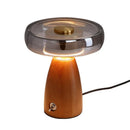 Axyaa Vintage Wood Desk Lamp - Retro Luxe Bedside Light with Switch