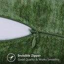 Luxurious Chenille Green Cushion Cover for Sofa Home Decor by Axyaa