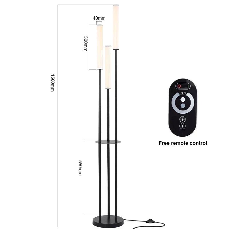 Axyaa Nordic Living Room LED Floor Lamp - Modern, Simple, Infinite Dimming