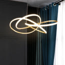 Axyaa Geometric Line LED Chandelier for Modern Home Decor & Lighting