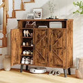 Axyaa 3-Door Shoe Cabinet: Entryway Storage Organizer, 39.4" Tall Freestanding