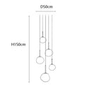 Axyaa Staircase & Indoor Spotlights Ceiling Lamp Set for Living Room Decor