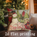 Axyaa Christmas Print Pillow Cover for Sofa Bedroom Car Cushion