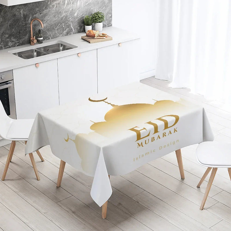 Elegant Ramadan Calligraphy Tablecloth by Axyaa