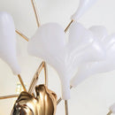 Axyaa Romantic Flowers LED Wall Sconce | Gold Metal Bedroom Lighting Fixture