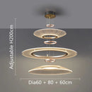 Axyaa Aluminum LED Pendant Lamp: Modern, Simple Design for Living & Dining Rooms