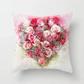 Axyaa Strawberry Plant Flower Cushion Cover for Room Decoration