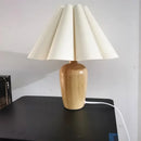 Axya Small Wood LED Table Lamp for Bedside Bedroom Dining Night Light