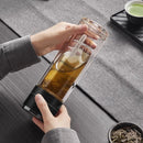 Axyaa 400ml Double-layer Glass Cup with Tea Filter - Heat-resistant Portable Drinkware