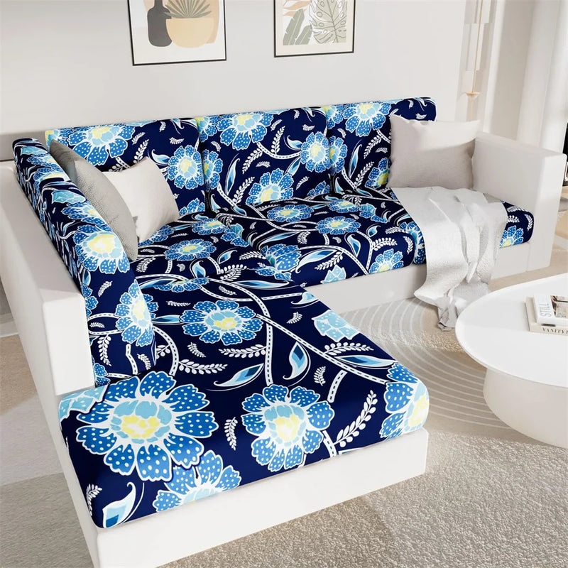 Axyaa Stretch Sofa Cover Slipcover Protector with Elastic Bottom