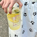 Axyaa Bowknot Glass Cup 500ml - Bunny Design - Kawaii Aesthetic Drinking Tumbler