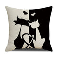 Axyaa Cat Print Cushion Cover for Stylish Home Decor and Comfort