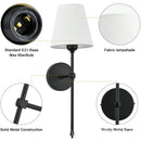 Axyaa Modern Nordic Wall Sconce with Cloth Cover for Bathroom Mirror Bedroom