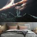 Axyaa Space Rocket Astronaut Tapestry Wall Art Decoration for Living Room