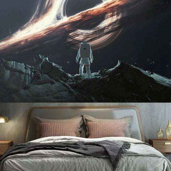 Axyaa Space Rocket Astronaut Tapestry Wall Art Decoration for Living Room