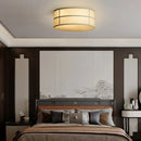 Axyaa Wabi Sabi Cloth Pendant Light: Retro Round Ceiling Light for Home & Hospitality