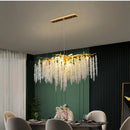 Axyaa Crystal Tassel LED Chandelier for Elegant Dining Room Decor