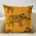 Axyaa Geometric Linen Cushion Cover 45x45CM for Home Sofa Car Decor