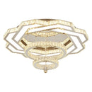 Axyaa Titanium Gold Crystal Chandelier | Modern Minimalist Bedroom Lamp