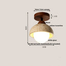 Axyaa Yellow Travertine LED Ceiling Lamp - Modern Natural Stone Ceiling Lights